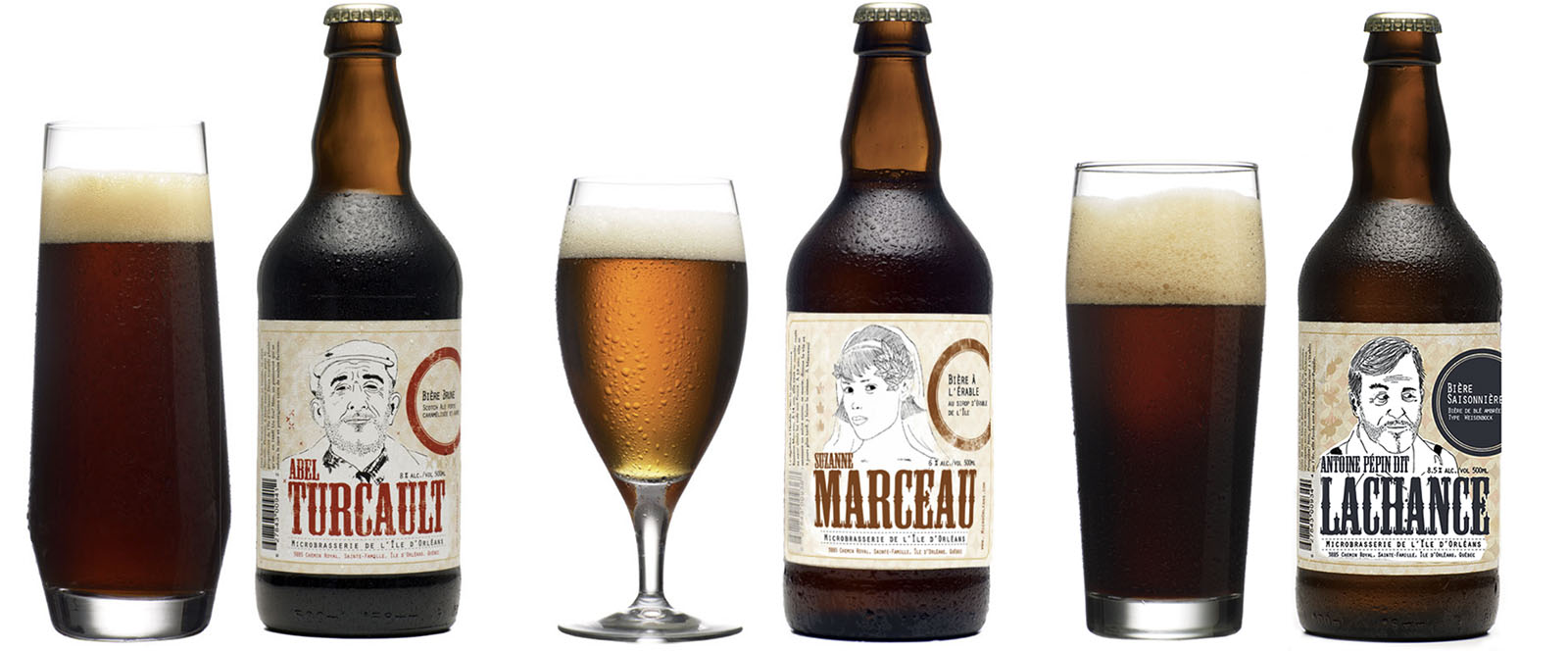 Microbrasserie Ile Orleans - illustrations beer